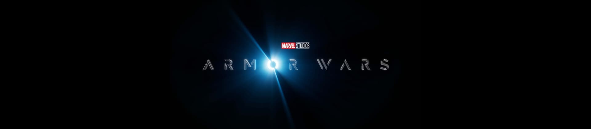 Marvel Studios' Armor Wars Movie Poster Logo on Black
