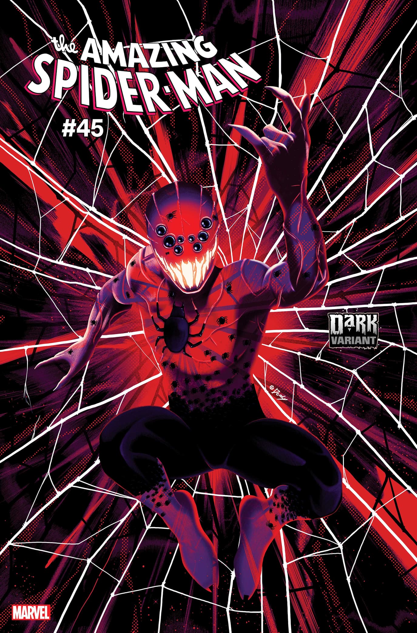 AMAZING SPIDER-MAN #45 DARK MARVEL VARIANT by DOALY