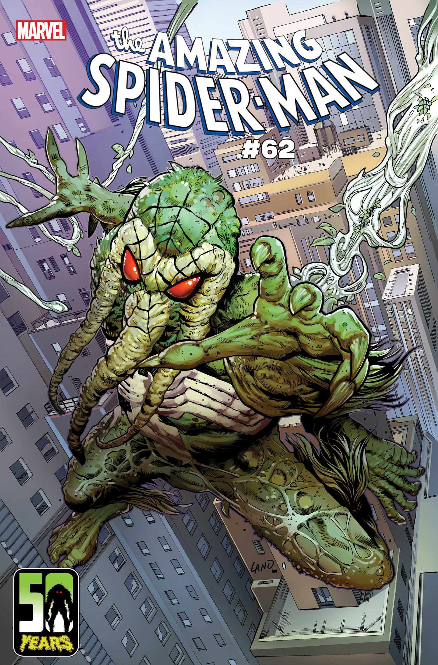 AMAZING SPIDER-MAN #62 SPIDER-MAN-THING VARIANT COVER by GREG LAND
