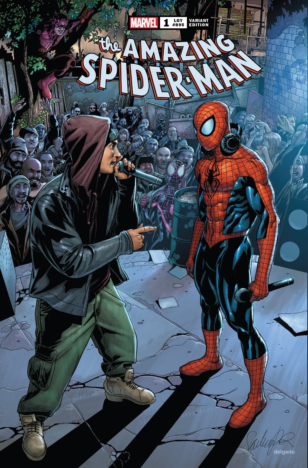 Spider-Man Faces Eminem in an Epic Rap Battle on Limited-Edition 'Amazing  Spider-Man' #1 Variant Cover | Marvel