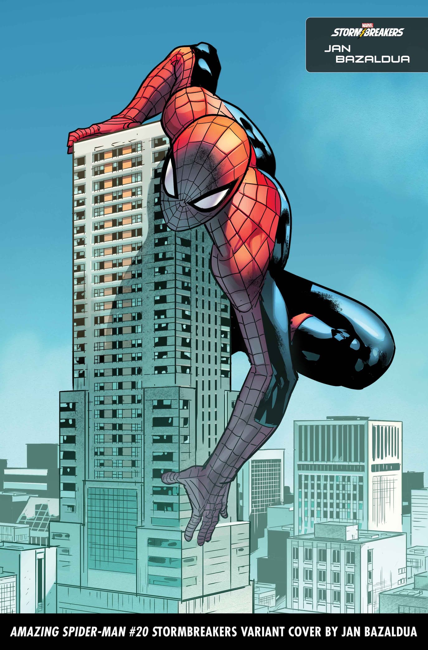 AMAZING SPIDER-MAN #20 STORMBREAKERS VARIANT COVER BY JAN BAZALDUA