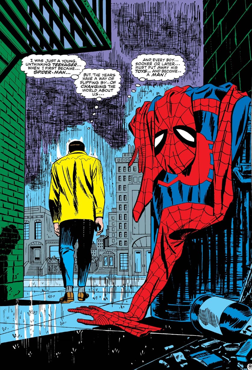 Interior to THE AMAZING SPIDER-MAN (1963) #50 by Romita Sr.