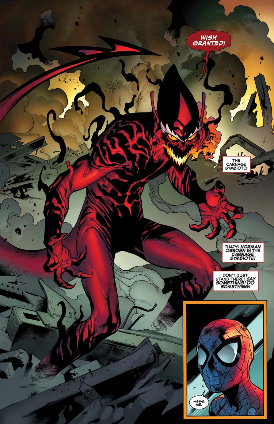The Red Goblin rises in THE AMAZING SPIDER-MAN (2015) #798.