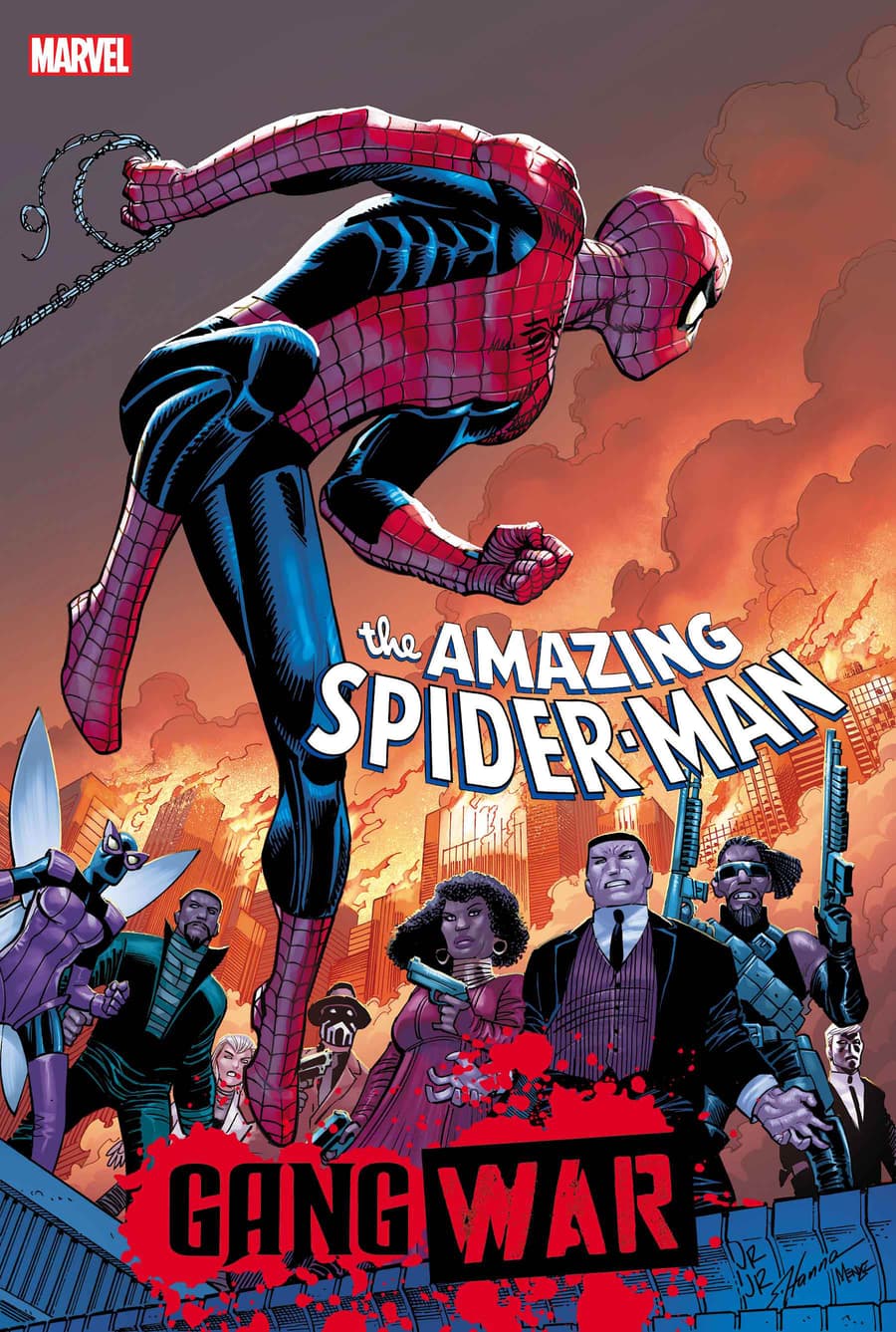 Cover to AMAZING SPIDER-MAN GANG WAR: FIRST STRIKE #1 by John Romita Jr. 