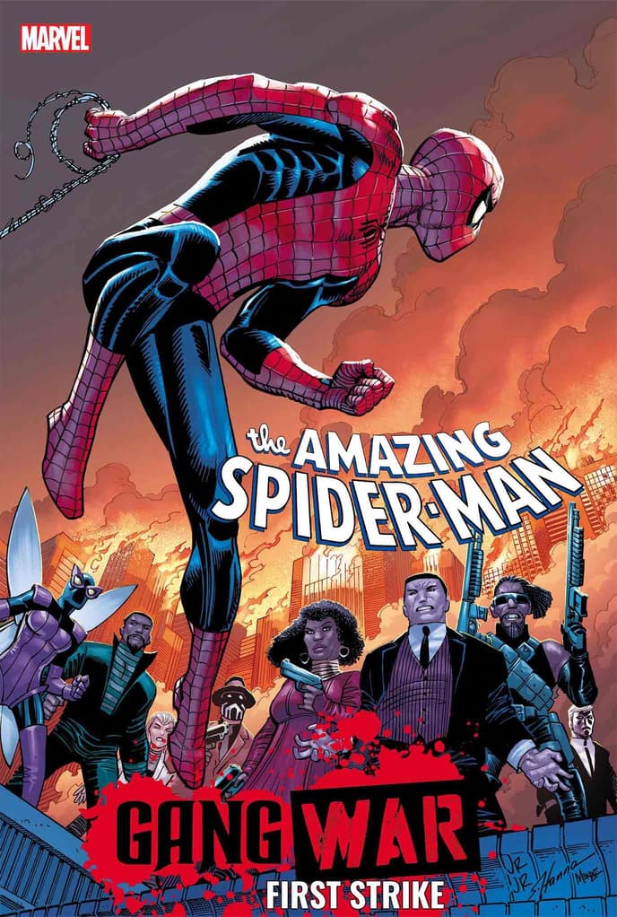 Cover to AMAZING SPIDER-MAN GANG WAR: FIRST STRIKE #1 by John Romita Jr.