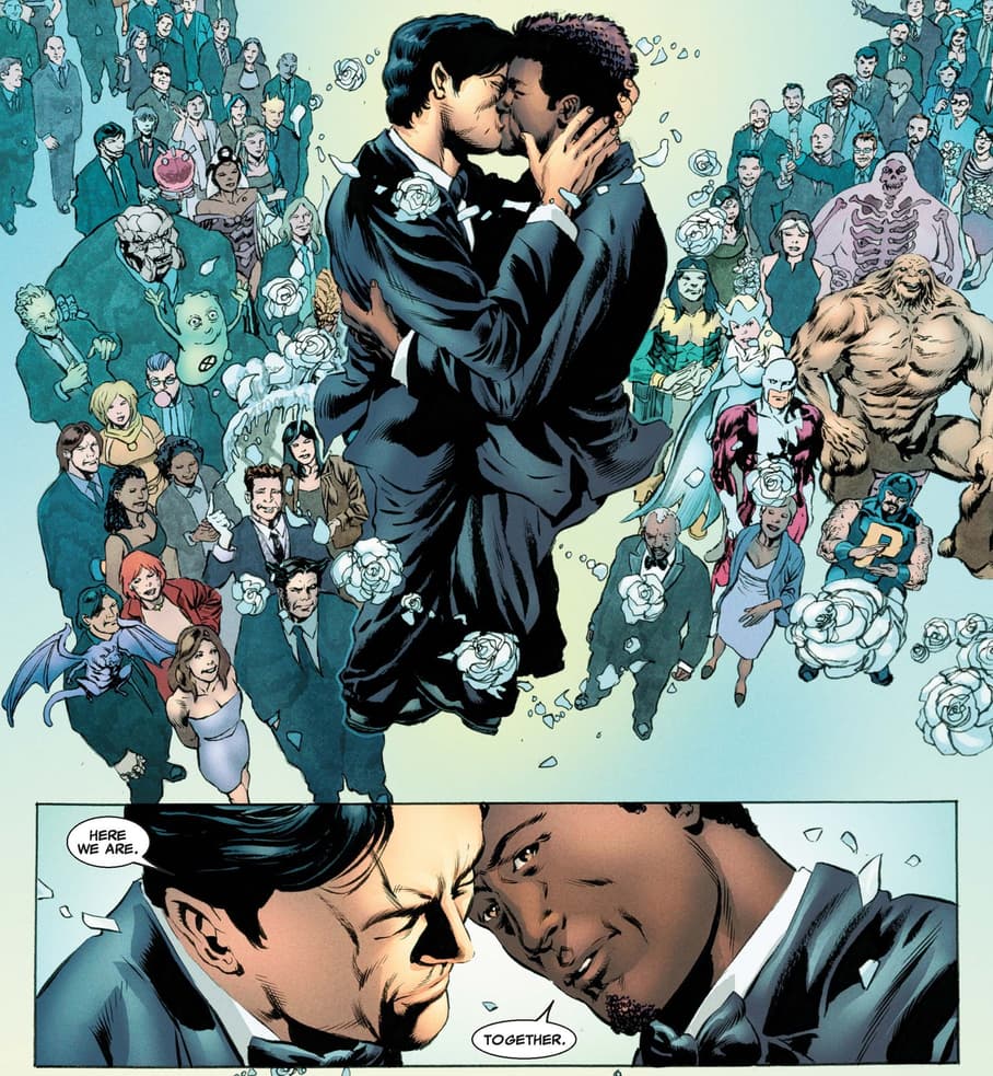 Northstar and Kyle say "I do" in ASTONISHING X-MEN (2004) #51.