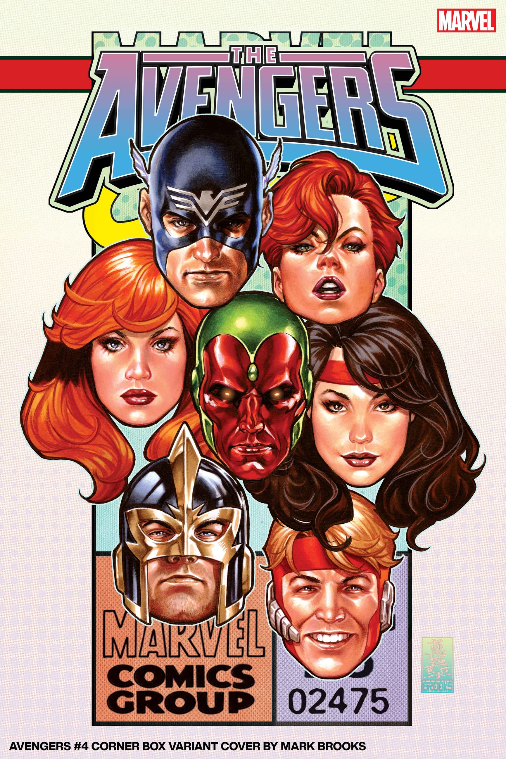 AVENGERS #4 Corner Box Variant Cover by Mark Brooks