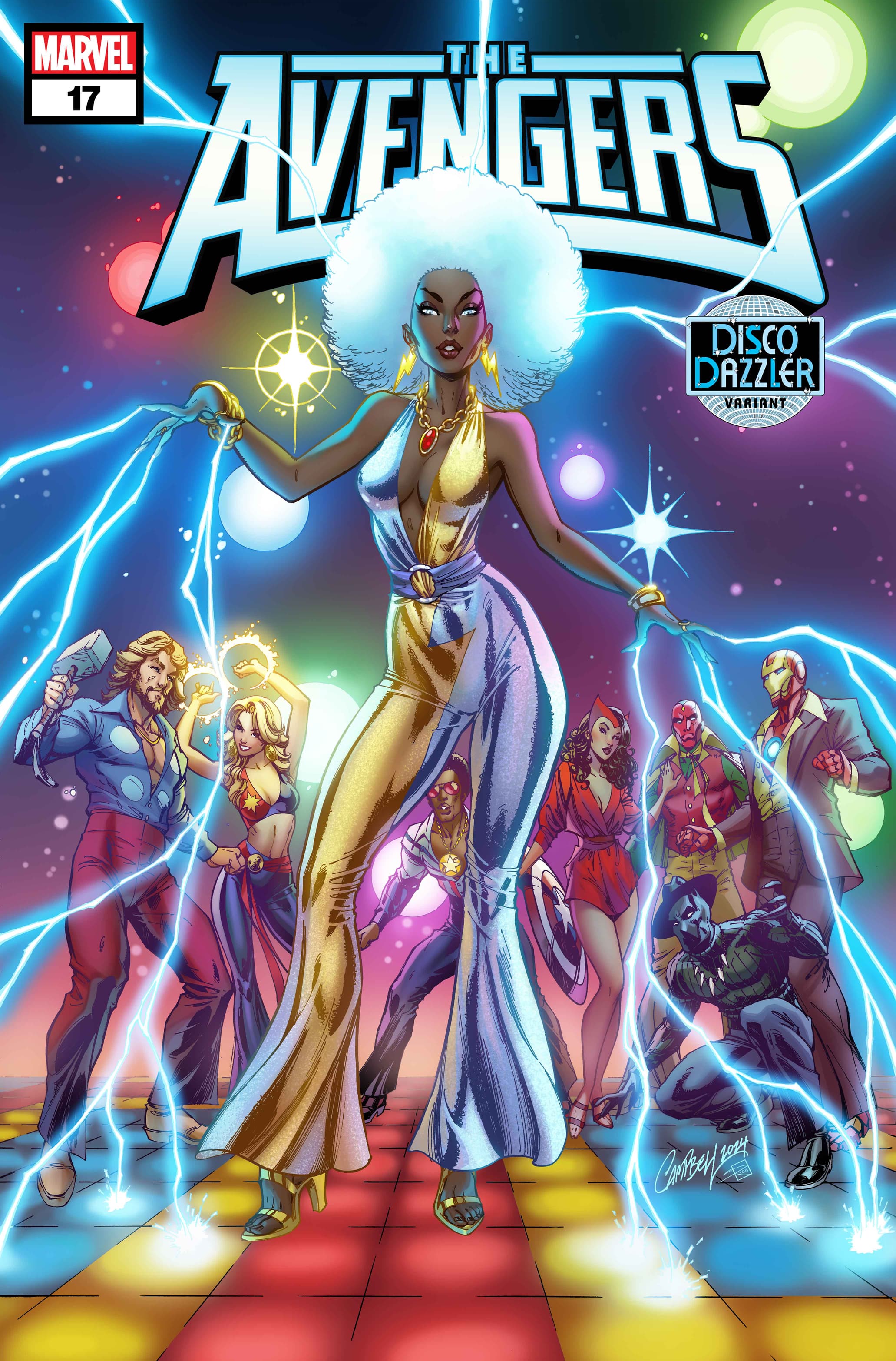 AVENGERS #17 Disco Dazzler Variant Cover by J. Scott Campbell