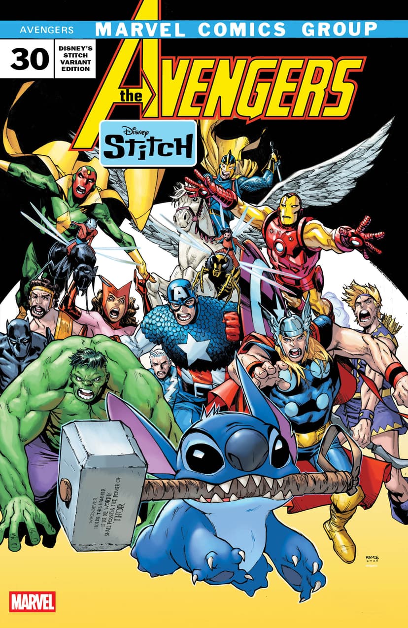 Stitch Crashes the Marvel Universe in New Comic Book Covers