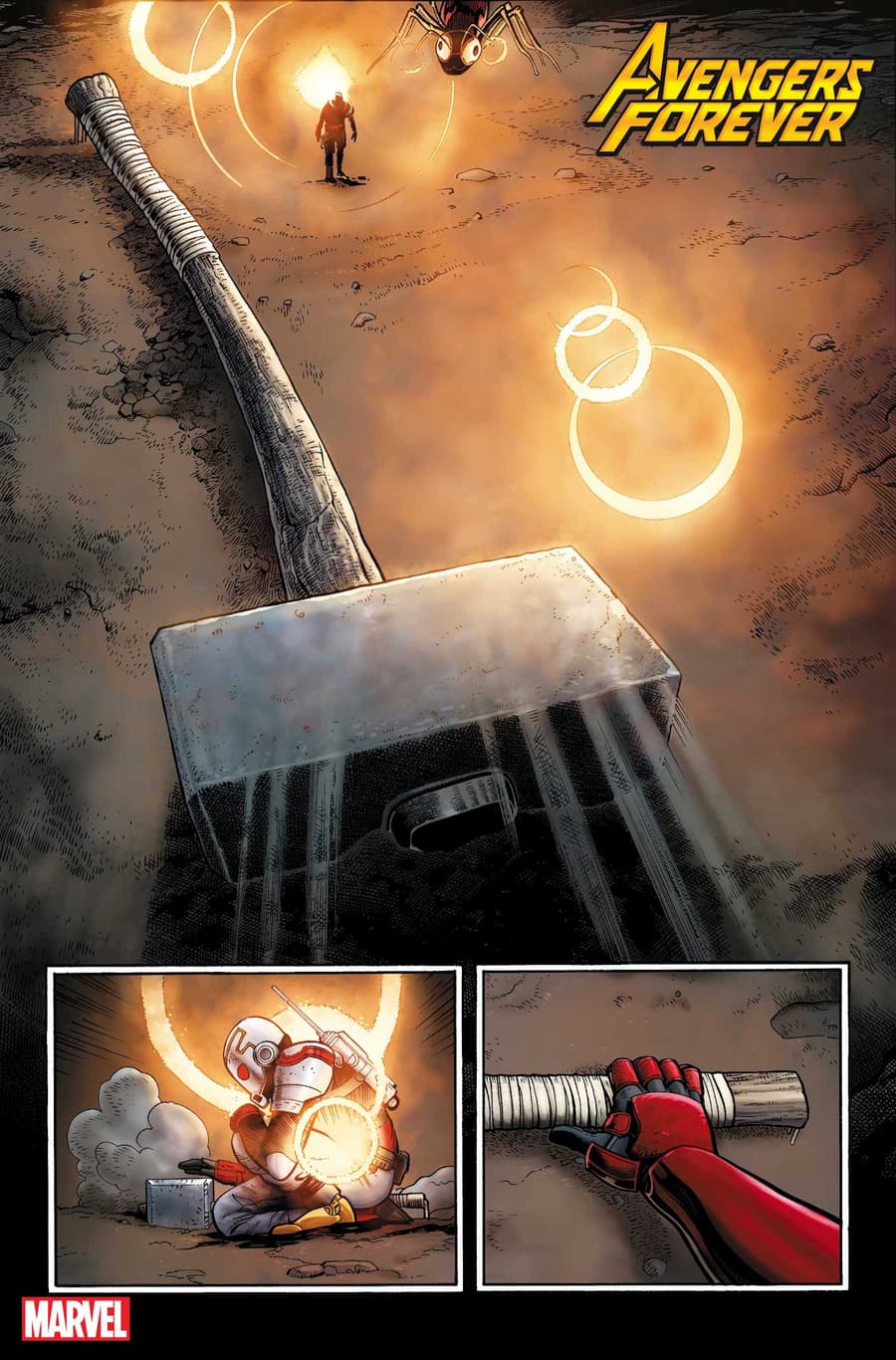 AVENGERS FOREVER #1 preview art by Aaron Kuder with colors by Jason Keith