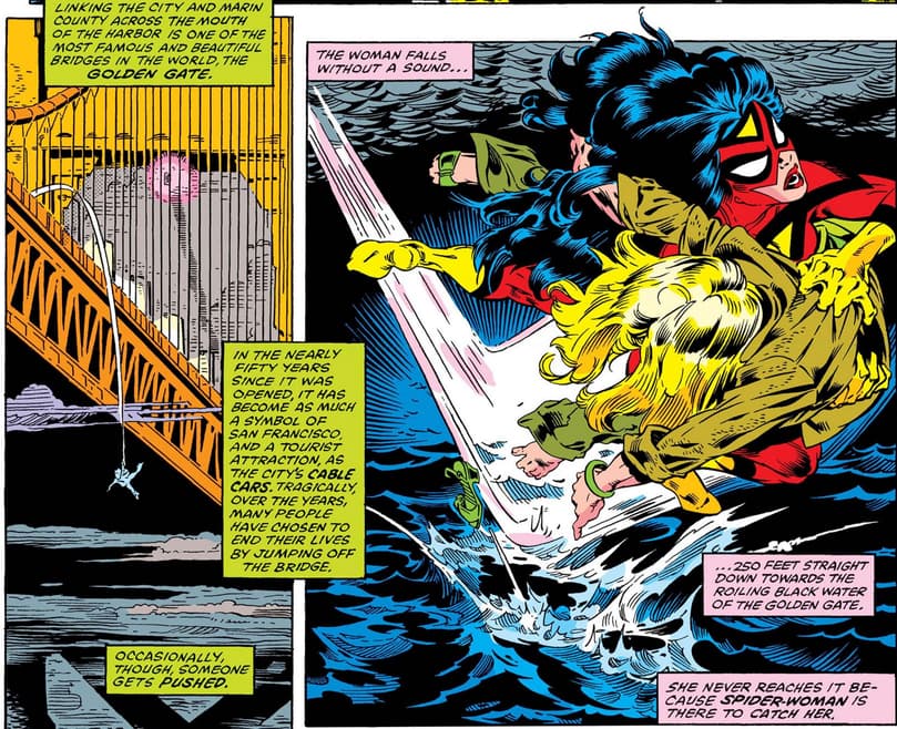 Spider-Woman saves Carol Danvers