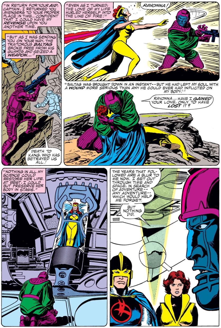 Ravonna in stasis in AVENGERS (1963) #269.