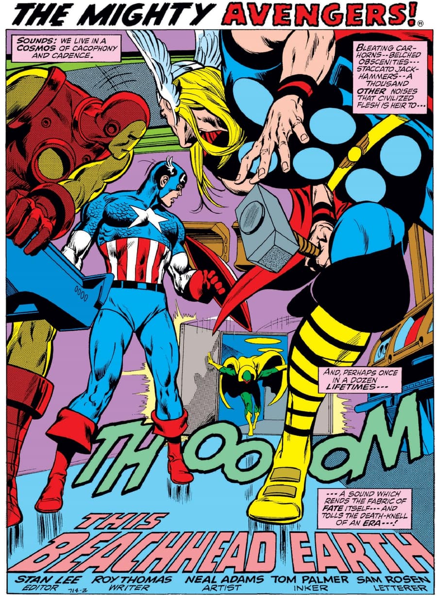 An example of Adams’ extraordinary composition from AVENGERS (1963) #93.