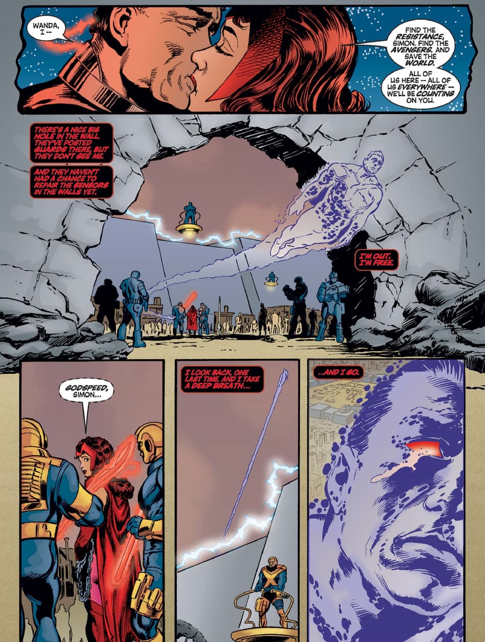 Wonder Man escapes in AVENGERS (1998) #51.