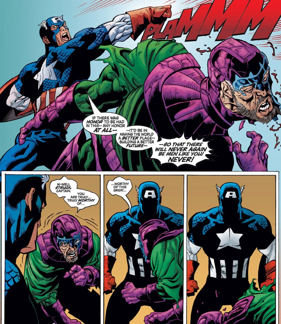 Kang defeated (at last) in AVENGERS (1998) #54.