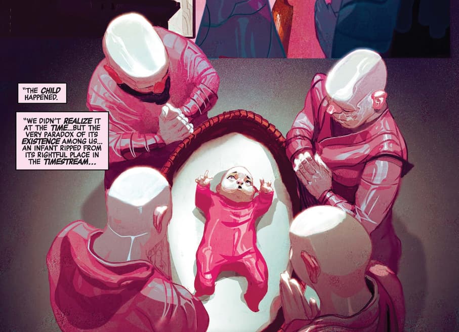 The Priests of Pama monitor Baby Kang in AVENGERS (2016) #3.
