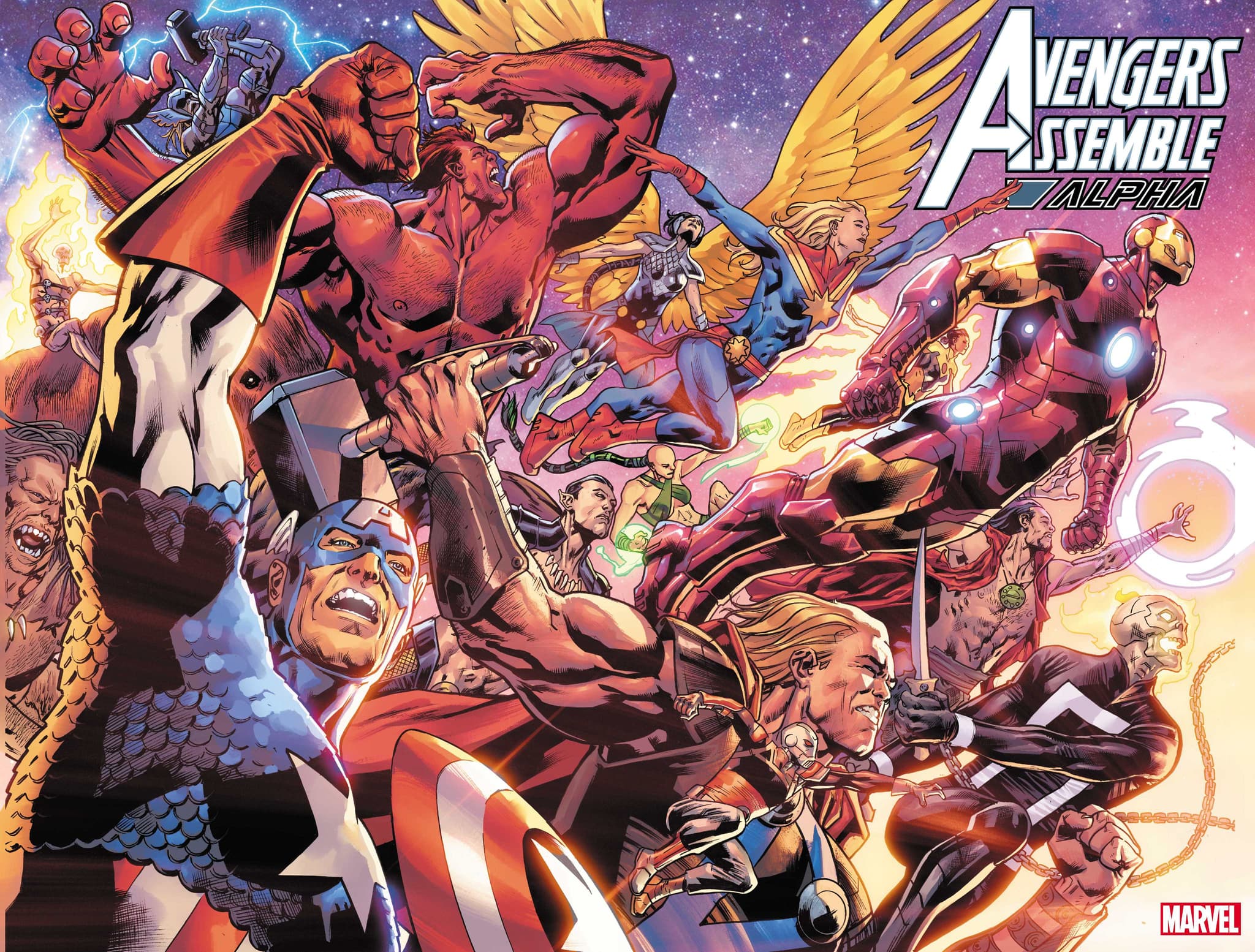 AVENGERS ASSEMBLE ALPHA #1 cover by Bryan Hitch