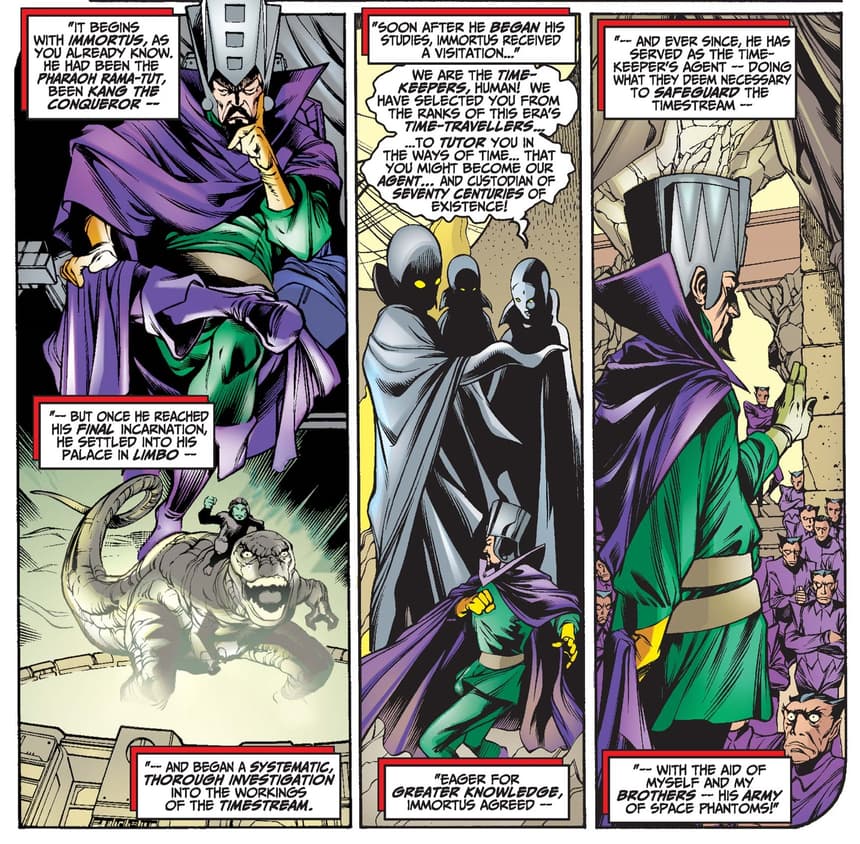 Immortus' origin in AVENGERS FOREVER (1998) #8.