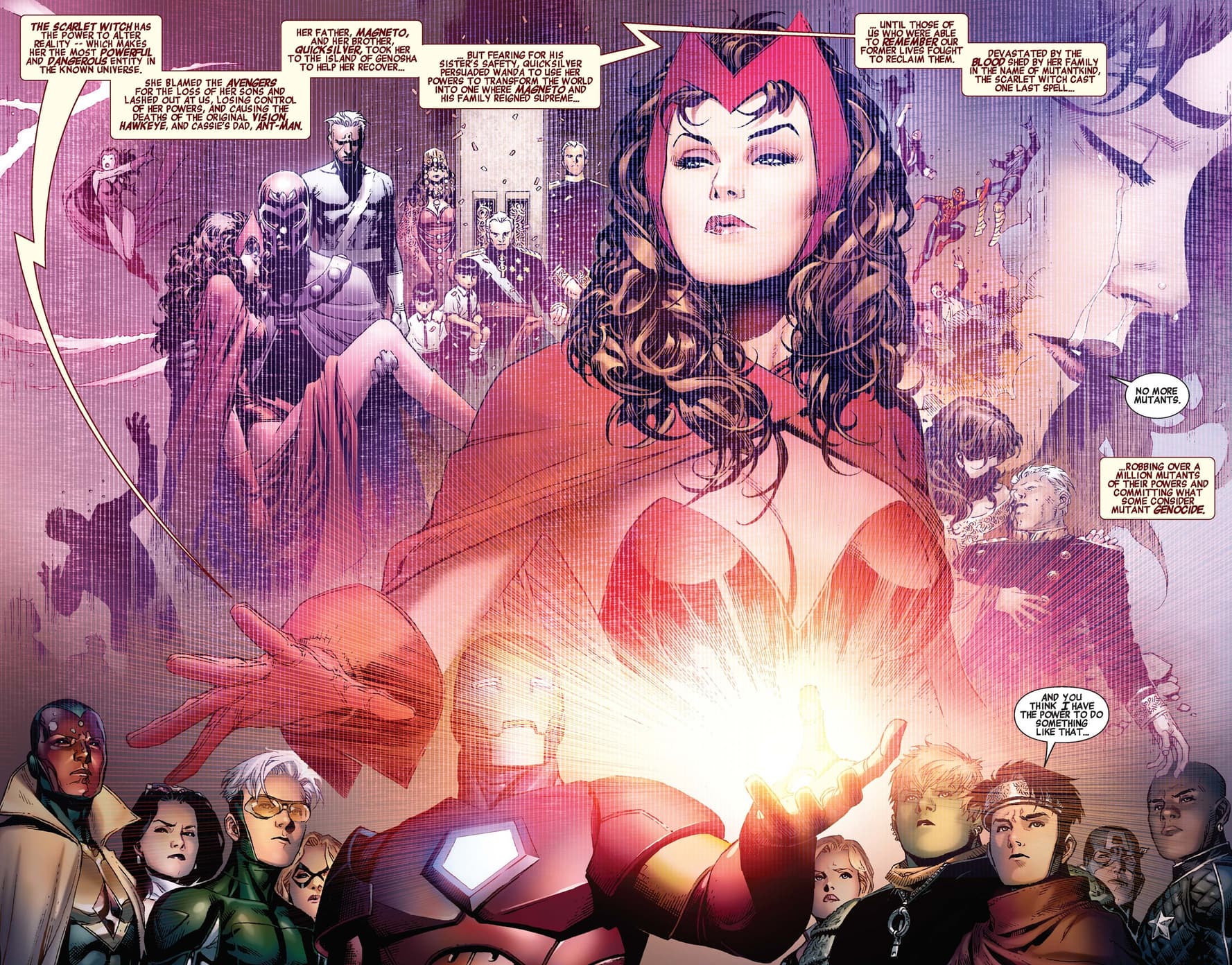 A recap of events past from AVENGERS: THE CHILDREN’S CRUSADE (2010) #1.