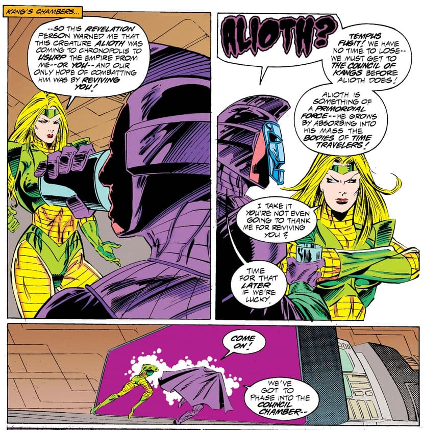 Kang tells Terminatrix why Alioth must perish.