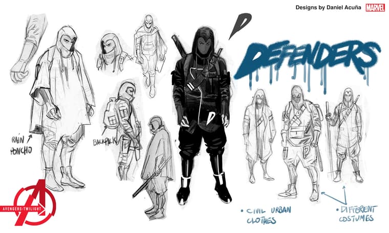 AVENGERS: TWILIGHT character design sheet by Daniel Acuña