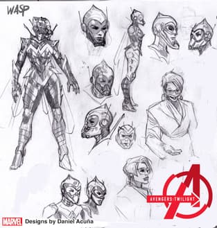 AVENGERS: TWILIGHT character design sheet by Daniel Acuña