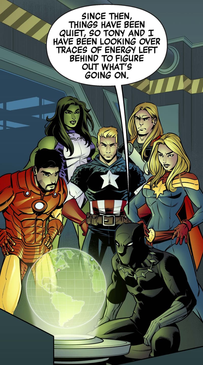 Preview panels from AVENGERS UNLIMITED INFINITY COMIC (2022) #29.
