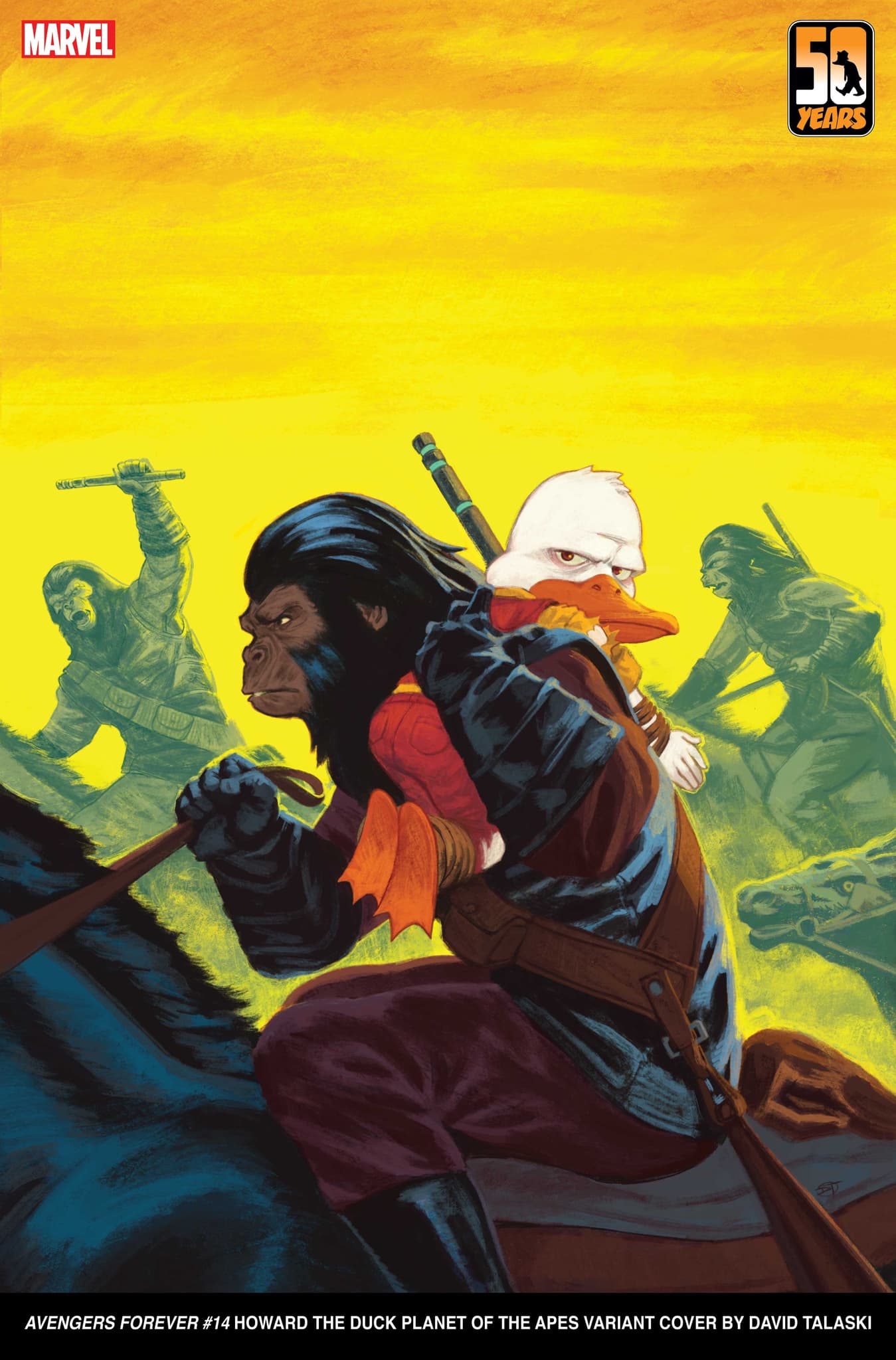 AVENGERS FOREVER #14 Howard the Duck Planet of the Apes Variant Cover by David Talaski