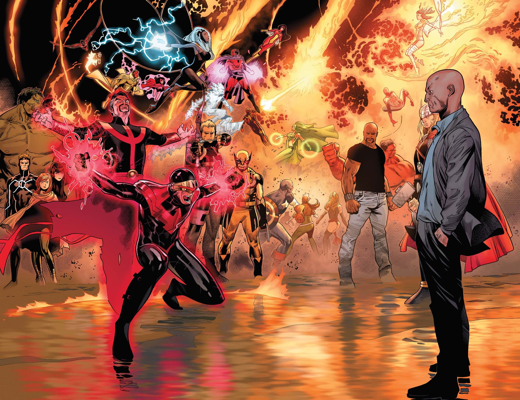 AVENGERS VS. X-MEN (2012) #11 page by Brian Michael Bendis, Olivier Coipel, Mark Morales, Laura Martin, and Chris Eliopoulos