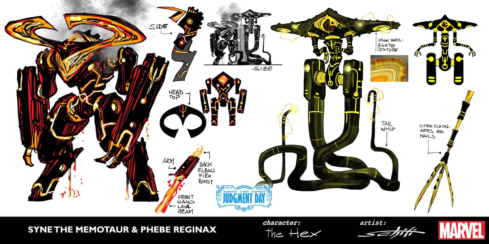 A.X.E.: JUDGMENT DAY - The Hex character designs by Valerio Schiti