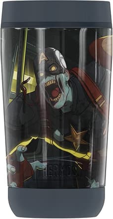 Zombie Captain America, Stainless Steel Travel Tumbler, Vacuum insulated & Double Wall, 12 oz. / shop it <a href="https://www.amazon.com/GUARDIAN-COLLECTION-THERMOS-Stainless-insulated/dp/B09BZWX6VS">here</a>