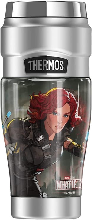 Black Widow Stainless Steel Travel Tumbler, Vacuum insulated & Double Wall, 16oz / shop it <ahref=https://www.amazon.com/Post-Apocalyptic-THERMOS-STAINLESS-Stainless-insulated/dp/B09BZYK3KC>here</a>