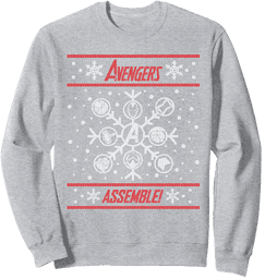 Buy it <a href=https://www.amazon.com/Marvel-Avengers-Assemble-Holiday-Sweatshirt/dp/B08M57J99N>here</a>