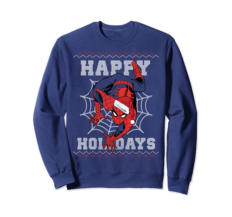 Spider-Man Happy Holidays Ugly Christmas Sweatshirt