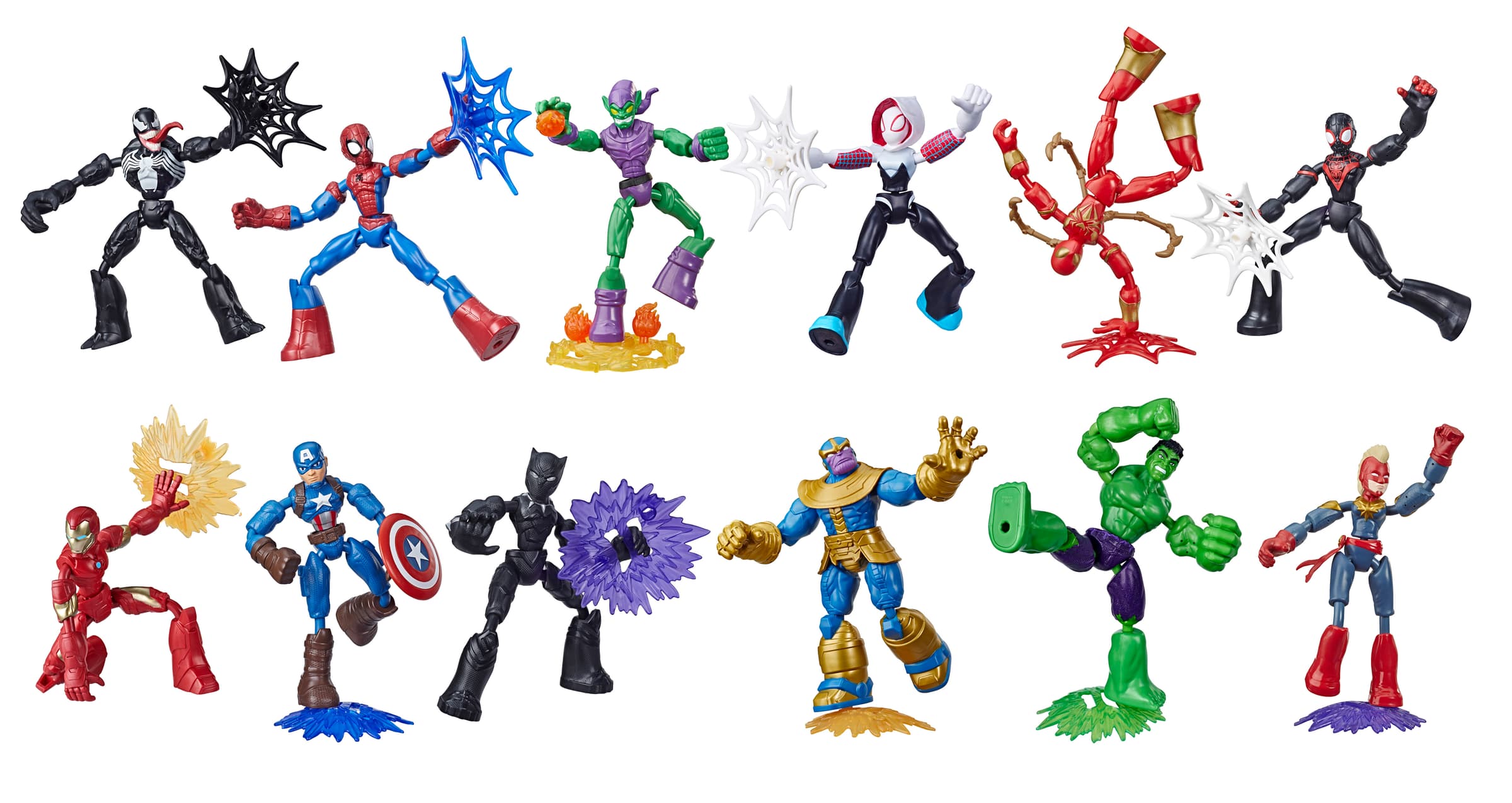 Marvel Hasbro Bend and Flex Figures