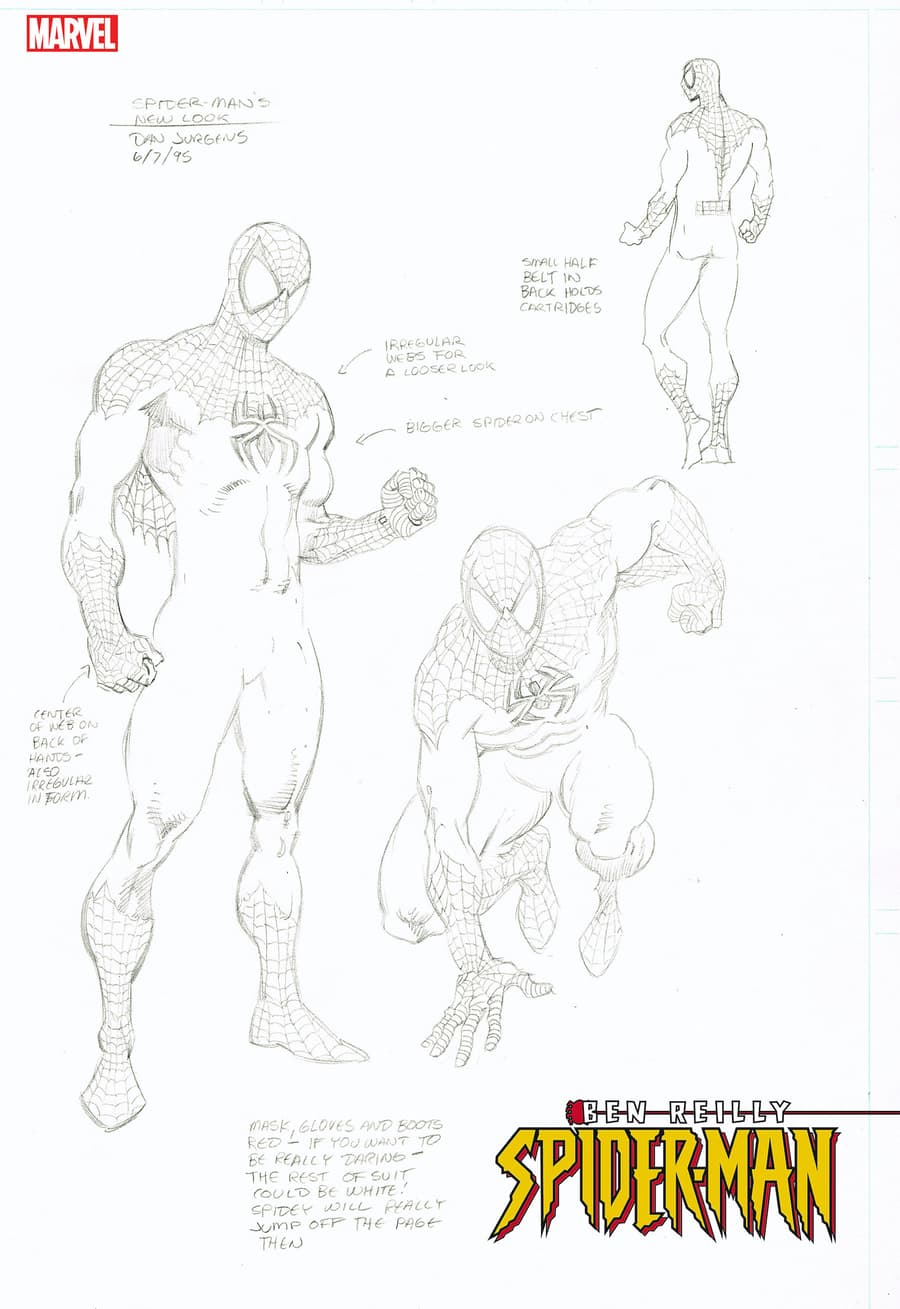 BEN REILLY: SPIDER-MAN #1 Design Sketch Variant Cover by DAN JURGENS