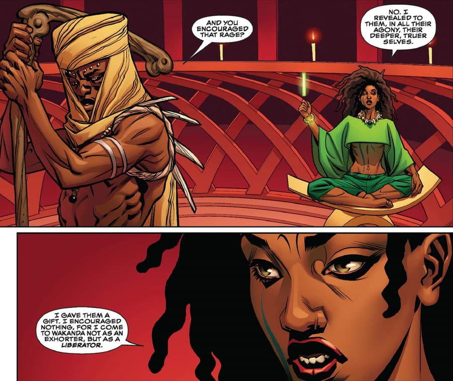 Zenzi and Tetu scheme against Wakanda in BLACK PANTHER (2016) #1.