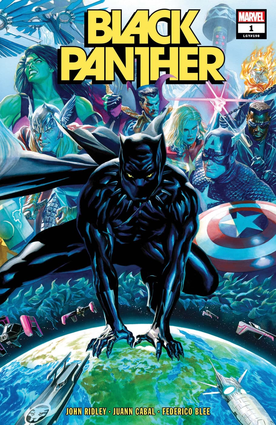 Cover to BLACK PANTHER (2021) #1 by artist Alex Ross.