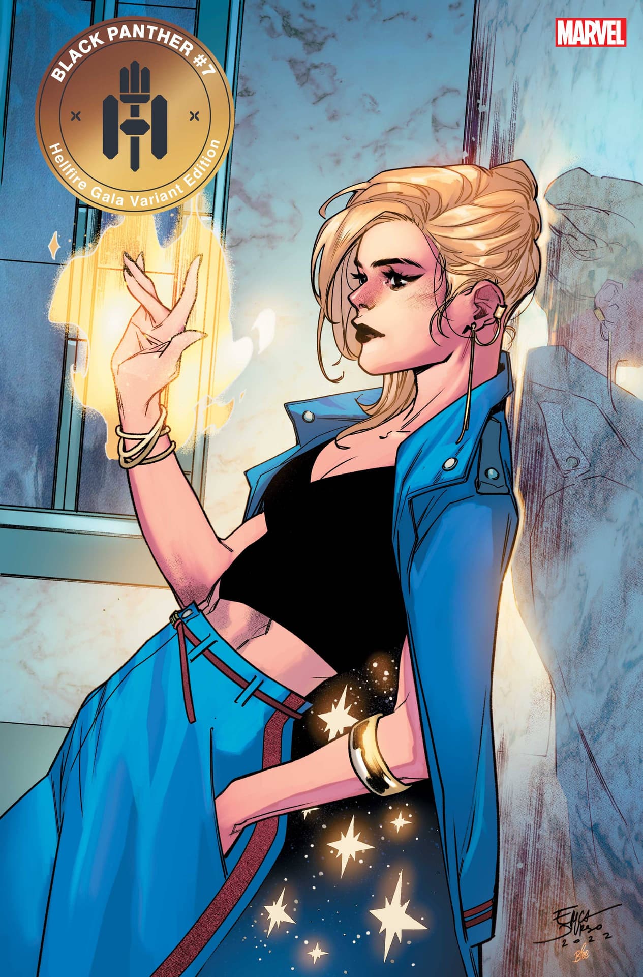 Black Panther #7 Hellfire Gala Variant cover By Erica D'Urso, on sale 6/8