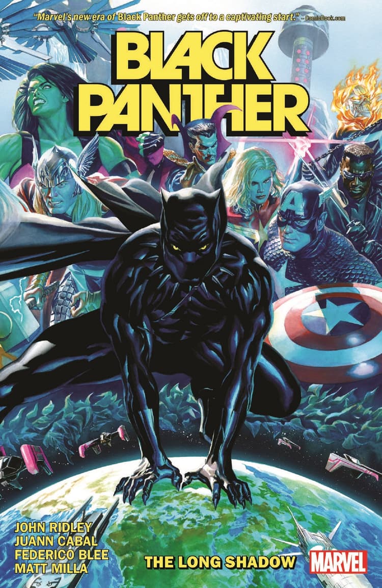 Cover to BLACK PANTHER BY JOHN RIDLEY VOL. 1: THE LONG SHADOW.