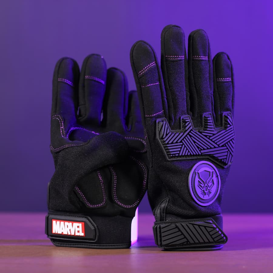 Marvel Black Panther Padded Touchscreen Work Gloves