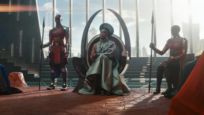 The Wakandan throne room in Marvel Studios' 'Black Panther: Wakanda Forever'