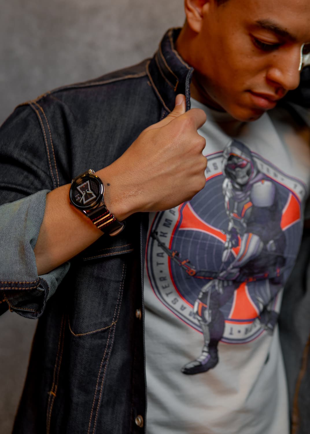 Black Widow Citizen Watch and Taskmaster T-Shirt