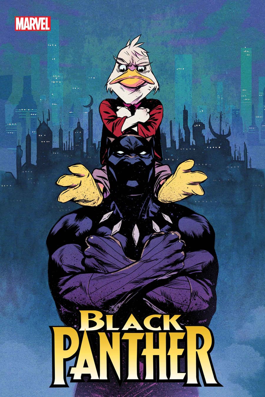 BLACK PANTHER #1 Howard the Duck Variant Cover by Sanford Greene
