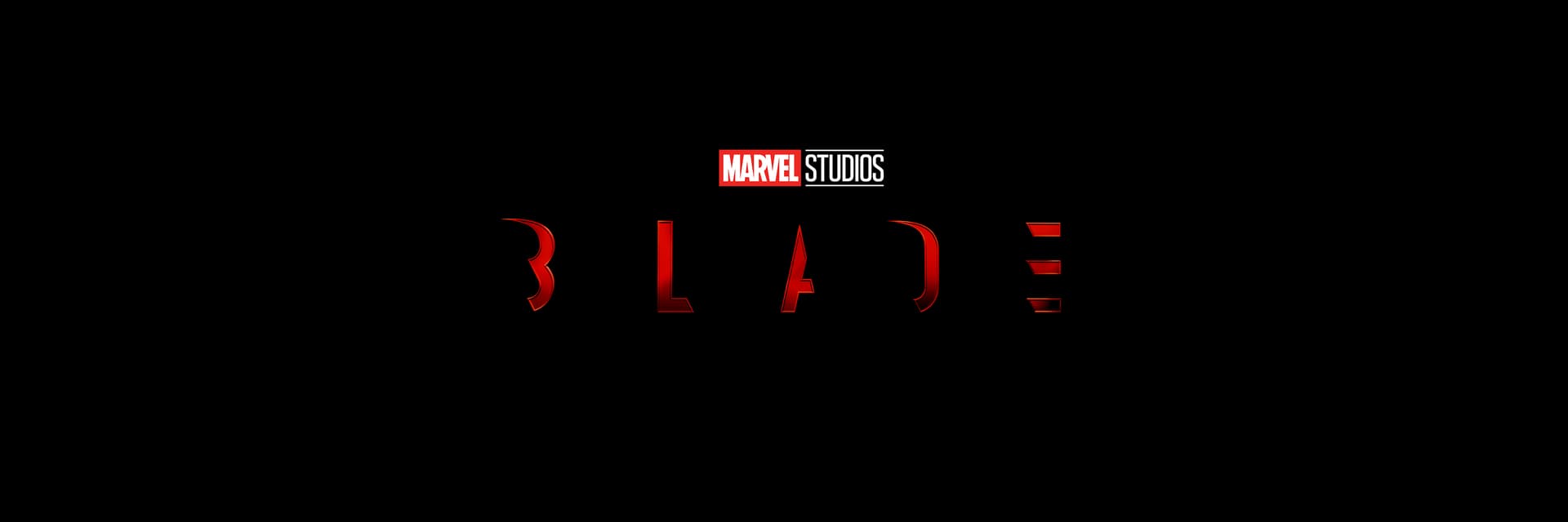 Marvel Studios Blade Movie Logo on Black