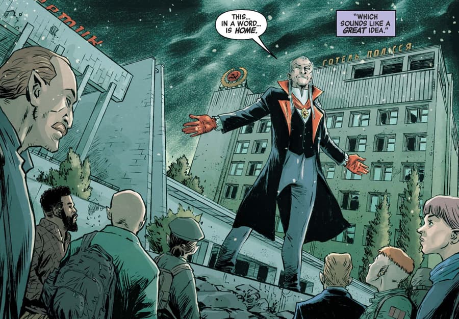 BLADE: VAMPIRE NATION (2022) #1 panel by Mark Russell and Dave Wachter