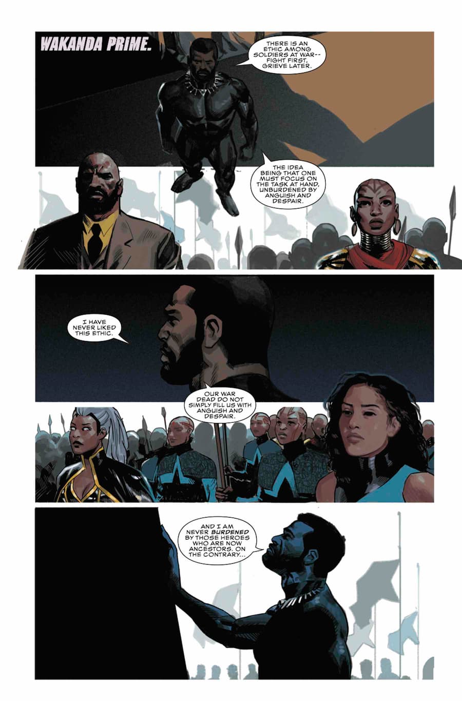 BLACK PANTHER #23 preview pages by Daniel Acuña and Ryan Bodenheim