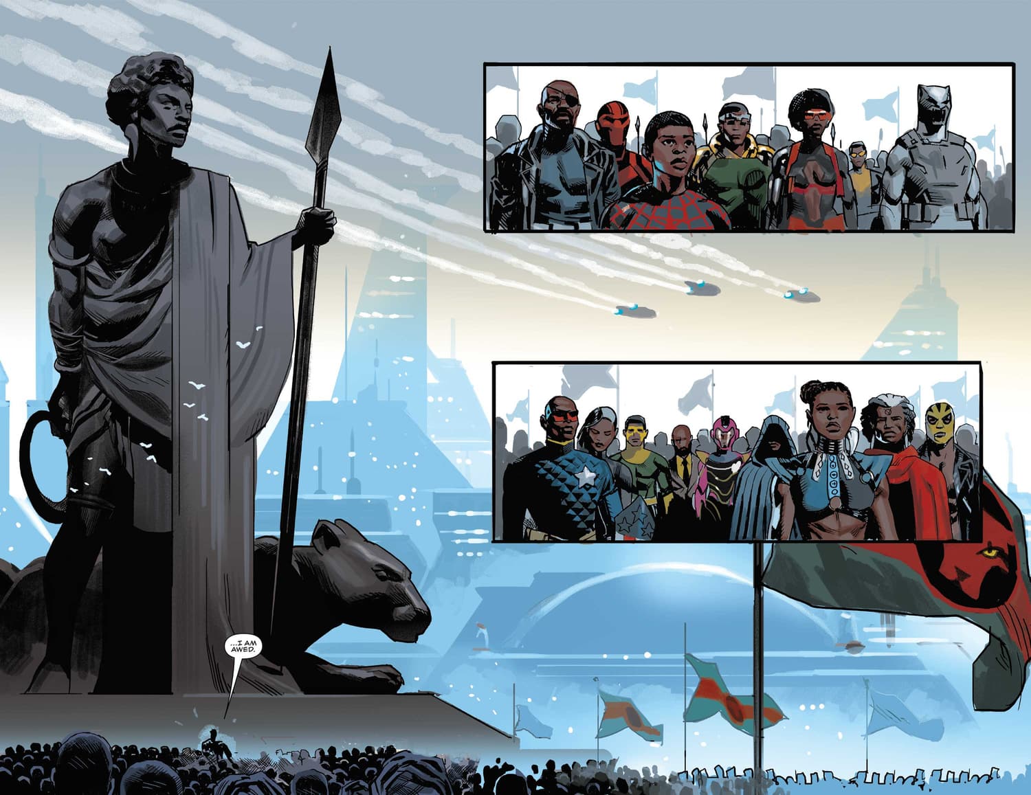 BLACK PANTHER #23 preview pages by Daniel Acuña and Ryan Bodenheim