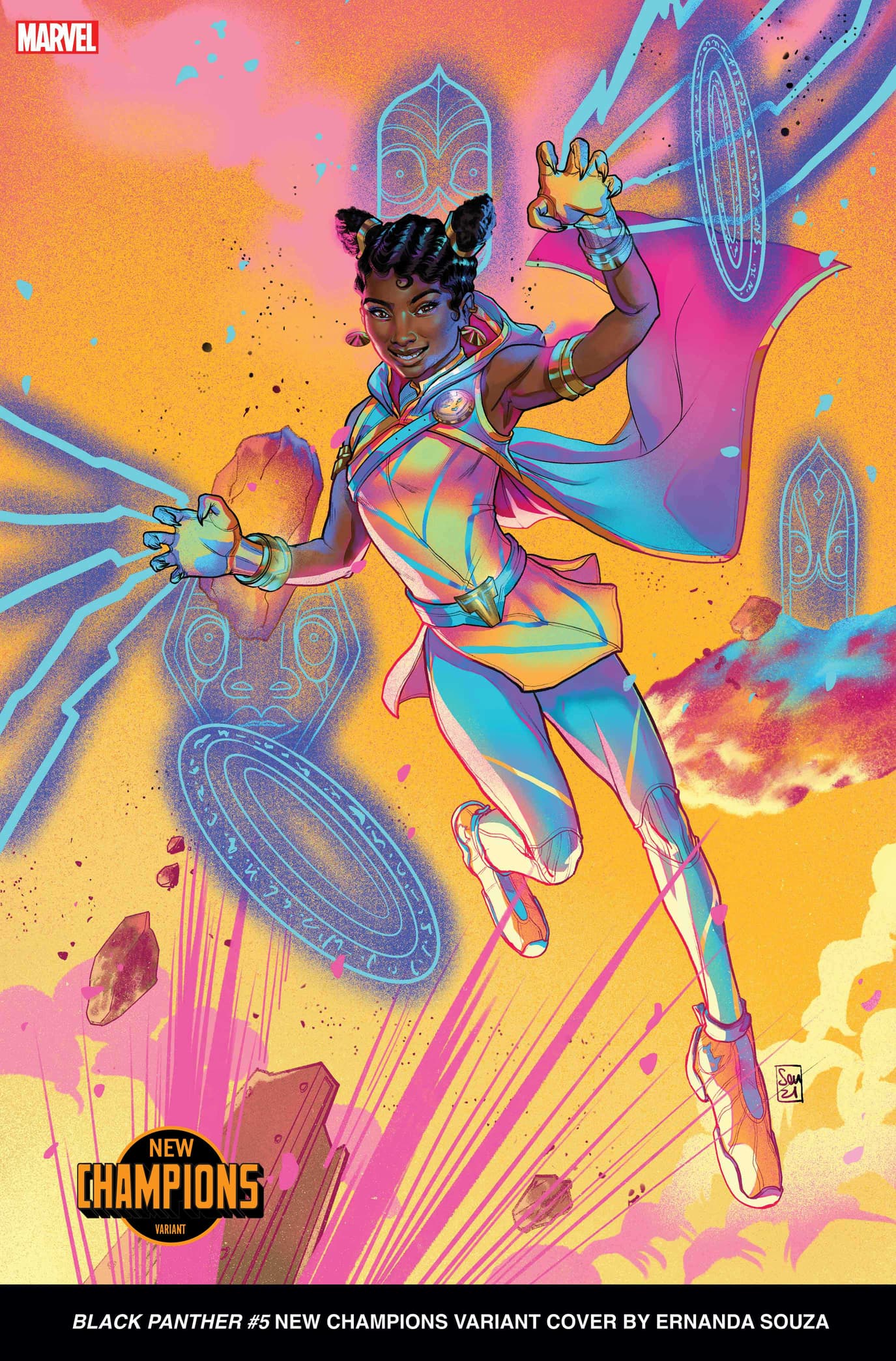 BLACK PANTHER #5 New Champions Variant Cover by Ernanda Souza