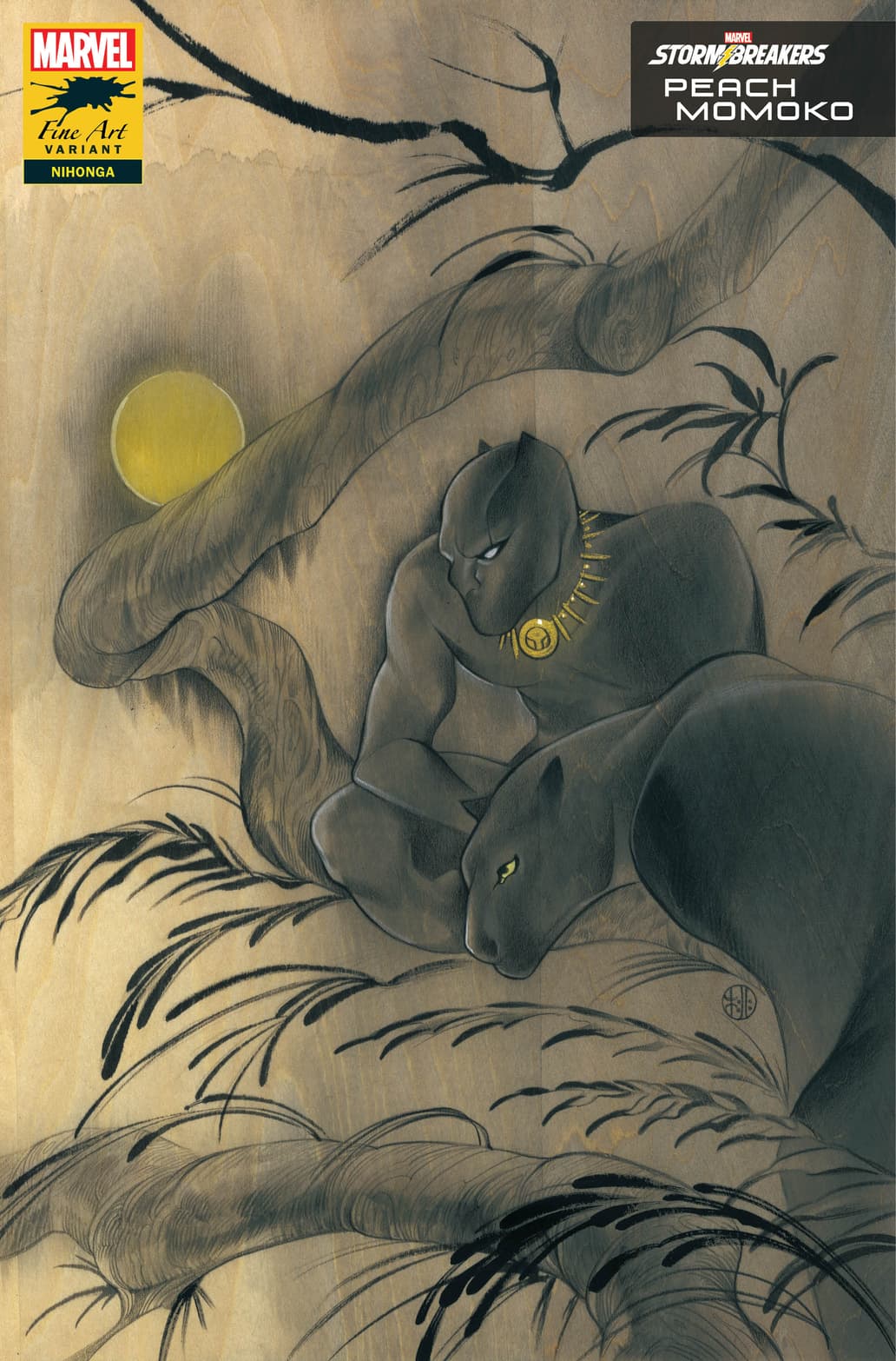 BLACK PANTHER #25 Fine Art Variant by Peach Momoko